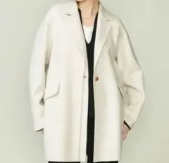 conte ♪ コンテ 辺見エミリ ホワイト ウール オーバーサイズ コート conte ♪ コンテ 辺見エミリ ホワイト ウール オーバーサイズ