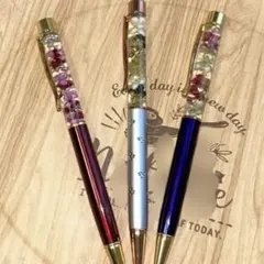 272 ハーバリウムボールペン 3本セット ハンドメイド - メルカリ