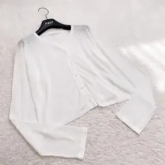 プロポーションボディドレッシング　シアーカーディガン　白のサムネイル