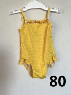 PETIT BATEAU プチバトー 水着 80ドット イエロー 女の子