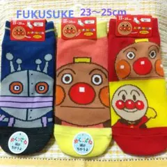新品 アンパンマン ダダンダン ソックス 23-25cm ばいきんまん フクスケ