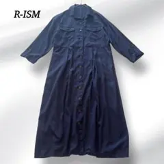 シャツワンピース長袖ストライプ