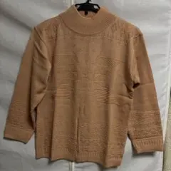 【美品】オレンジ ハイネック ニット セーター