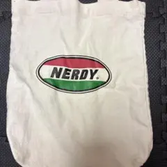 NERDY トートバッグ キャンバス ホワイト