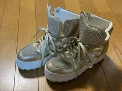 ゴールド スパンコール ハイカットスニーカー➕キラキラ