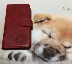 iphone1￼3柴犬焼印手帳ケース