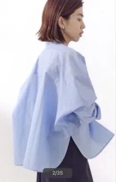 美品♪アカネウツノミヤ セーラーカラー シャツブルゾン ブラウス