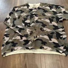 迷彩　カモフラ　ニット　M