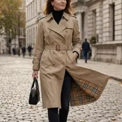 バーバリーズ　トレンチコート　ノバチェック　ロング丈　英国製　ライナー　ベルト