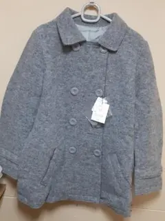 【最終値下げ】グレー ウール混紡 ピーコート　　　SY057