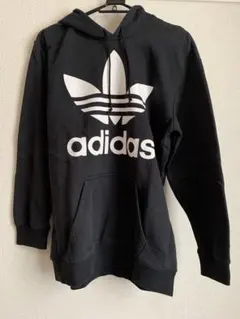 adidas フード付きパーカー Lサイズ 黒