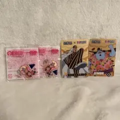 ワンピース×31 アクリルチャーム ルフィ2個&カード ボルサリーノ・ジンベ