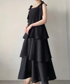JUNOAH ジュノア リボンキャミソールワンピース
