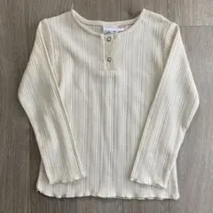 新品タグ付き zara kids 織柄Tシャツ 長袖カットソー 104 メロウ