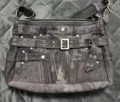 デニム ブラック ショルダーバッグ