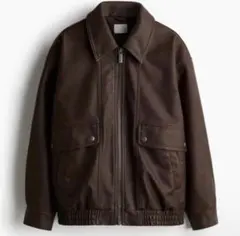 H&M フェイクレザーオーバージャケット