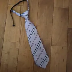 学生用 ワンタッチネクタイ ピンク系 ストライプ柄