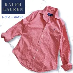ラルフローレン　M カスタムフィット　チェックシャツ　ブラウス　ポニー　BD