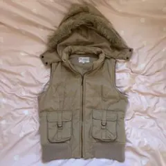 2000s春ファーダウンベスト 平成ギャル お兄系y2kフェアリーグランジパンク