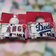 伊藤園　MLB ユニフォーム型巾着　2種　ドジャース　エンゼルスのサムネイル
