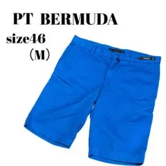 PT BERMUDA ハーフパンツ ブルー 46(M) 織り総柄 ショートパンツのサムネイル