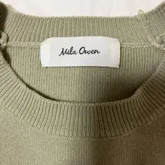 Mila Owen オリーブグリーン 長袖ニットセーター