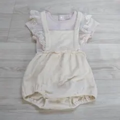 petit main フリルサロペット×Tシャツ 80cm