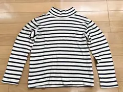 オーガニックコットン起毛スムース　　　ハイネック長袖カットソー 140