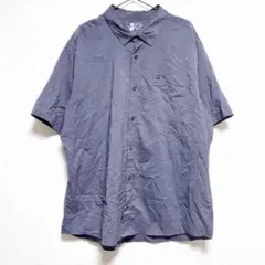 ペリーエリス 半袖シャツ 無地 2XL 青紫 ビッグサイズ オーバーサイズ 古着のサムネイル