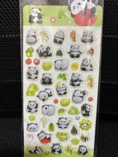 パンダシール ぷっくりシール　ぷくぷくシール　シール集め　クリアシール