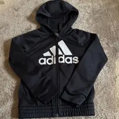 adidas フルジップ パーカー 黒 ジャージ