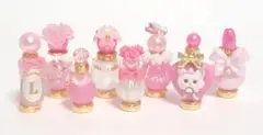 ミニチュア 香水 キャット ピンク×ホワイト セット 34 ドールハウス ネコ
