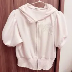 Nice craupロゴ半袖パーカー ピンクのサムネイル