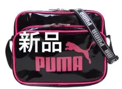 プーマ PUMA♡横型エナメルミニショルダー 斜め掛けバッグ