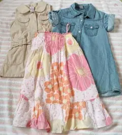 BabyGap フラワープリント ワンピース 90　3枚セット