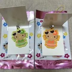 ハローキティ 日焼けキティ ラバーストラップ　2個セット