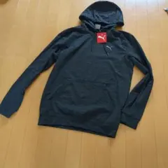 PUMA ダークグレー フード付きパーカー S