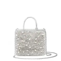 美品 ANTEPRIMA シルバー ビーズショルダーバッグ ANTEPRIMA シルバー ビーズ ショルダーバッグ ANTERIMA