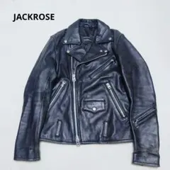 ジャックローズ ダブルライダース 羊革 レザージャケット（S）ブラック