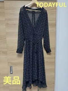 TODAYFUL カシュクールシフォンドレス　ワンピース　サイズ38 即日発送