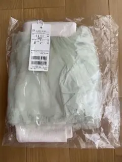 新品未開封petit main チュールスカート付きレギンス 90 グリーン