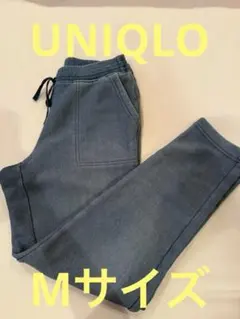 【UNIQLO】ユニクロライトブルー スウェットジョガーパンツ サイズM