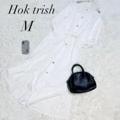 エイチオーケー トリッシュ/ロングワンピース/シャツ/半袖/Mサイズ/白