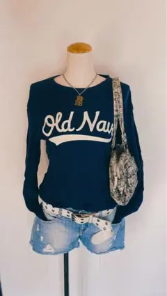 00's y2k 平成ギャル　海外ガール　アメカジ ワッフル　ロンT グランジ