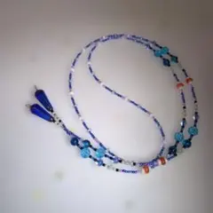 ブルー系しずく形ラリエットのサムネイル