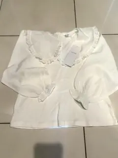 any FAM 新品フリルブラウス　ホワイト トップス 120 セレモニー卒園式