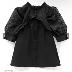 グレイル　ブラウス　ブラック　レースドッキングフリルブラウス［tu415］