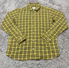 THE NORTH FACE 長袖シャツ　S レディース　チェック　黄色系