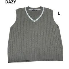 DAZY レディースベスト　L キャメル色