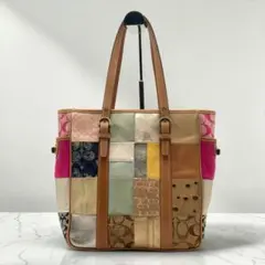 Vintage Coach Patchwork Tote Bag Y2K